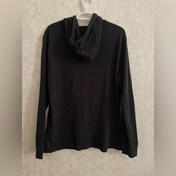 American Eagle men's medium black long sleeve hooded shirt - Picture 6 of 6